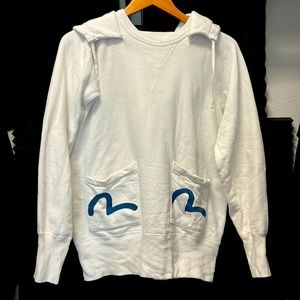 Slightly worn Vintage Evisu front pocket hoodie 100% Authenticated